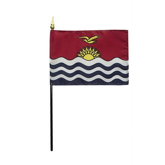 Annin Flagmakers 213853 4 x 6 in. Eb Kiribati Mounted - 12 Pack