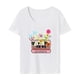 thumbnail image 1 of Camiseta de mujer con cuello redondo, camisetas suaves de verano para uso diario, compras y caminatas M, 1 of 7
