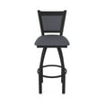 thumbnail image 5 of 870 Hadleigh 30" Swivel Bar Stool with Black Wrinkle Finish and Canter Storm Seat and Back, 5 of 5