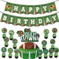 thumbnail image 3 of Decoración de fiesta de cumpleaños con temática de rugby, globo de inserción de tarjeta de pastel con bandera de fútbol americano, fiesta para niños, 3 of 4