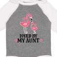 thumbnail image 4 of Inktastic My Aunt Loves Me Flamingo Niece Girls Long Sleeve Baby Bodysuit, 4 of 5