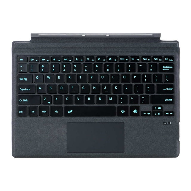 Wireless Magnetic Detachable Keyboard with 7-Color Backlight & Multi-Touch Touchpad for Microsoft Surface Pro 7 Plus/7/6/5/4/3 (12.3 Inch) - Ultra-Slim Bluetooth 5.1 Tablet Keyboard, Dark Grey,