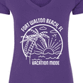 thumbnail image 4 of Inktastic Summer Vacation Mode Fort Walton Beach Florida Women's V-Neck T-Shirt, 4 of 5