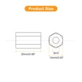 thumbnail image 2 of Unique Bargains M12x16x25mm Coupling Nuts - Galvanized Carbon Steel Hex Threaded Rod Coupler, 5 Count, 2 of 4