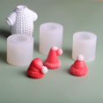 thumbnail image 2 of Type A Sombrero de Navidad aromaterapia yeso molde de resina epoxi vela jabón molde de silicona, 2 of 5