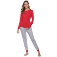 thumbnail image 1 of iClosam Womens Pajamas Set Loungewear Cotton Long Sleeve Sleepwear 2-piece Pjs, S-XXL, 1 of 8