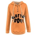 thumbnail image 4 of Femmes Halloween Sweat-Shirts Citrouille Impression Col Rond Pull à Manches Longues Oversize Pull-Overs Jaune XXL, 4 of 6