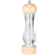 thumbnail image 1 of Molinillo de sal y pimienta acrílico, molinillo de pimienta manual, coctelera de madera con núcleo de cerámica ajustable, 1 of 5