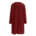 thumbnail image 5 of Fleece Sweatshirts For Women Trendy Winter Warm Sherpa Lined Crewneck Long Sleeve Pullover Tunic Tops With Pocket Wine L, 5 of 6