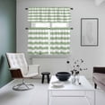 thumbnail image 4 of Sage Green Striped Kitchen Curtains Sets for Windows 36 Inch Length, Farmhouse Sage Green Stripes Rod Pocket Window Treatments Tier Curtains and Valances Set for Bedroom/Bathroom, 4 of 8