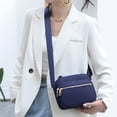 thumbnail image 6 of Lightweight Crossbody Bags for Women Shoulder Bag Purse Nylon Soft Travel Handbag with Multi Pockets,20*16*7cm,Dark Blue, 6 of 7