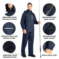 thumbnail image 5 of SPEEDRUN Men's Rain Gear Waterproof Rain Suits Hooded Rain Coats and Pants Navy S, 5 of 7