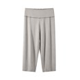 thumbnail image 2 of Samdudou Womens Capri Pants High Waisted Cropped Trousers Wide Band Flowy Lounge Bottoms Casual Athletic Yoga Activewear Stretchy Workout Daily Wear for Gym Training, 2 of 5