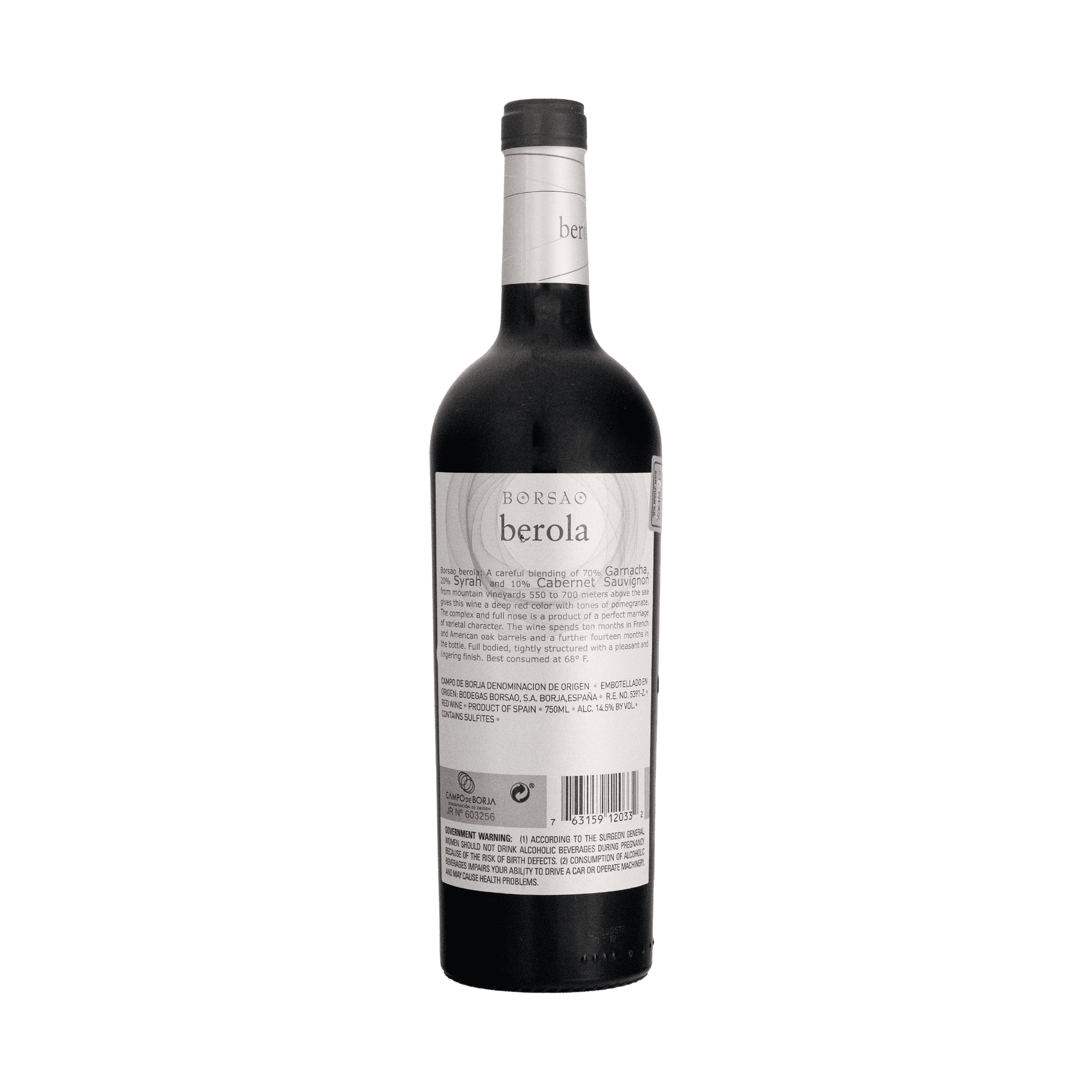 Berola Borsao Grenache Berries Red Wine 2016, 1 Count, 750ml 15