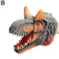 thumbnail image 1 of Fun Dinosaur Hand Puppet Toy Soft Rubber Tyrannosaurus Rex Velociraptor Triceratops Gloves Simulation Model Gift 6+, 1 of 1