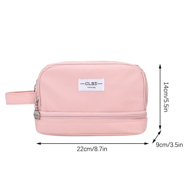 Pompotops Large Capacity Double Layer Pencil Case, Multifunctional Stationery Bag For Girl, Boy, Man, Woman Clearance