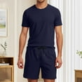 thumbnail image 2 of Men's Short Sets 2 Piece Outfits T Shirt and Shorts Mens Summer Shorts Beach Vacation Essentials Vacation Sets, 2 of 4