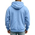 thumbnail image 5 of Fanshiluo Men's Hooded Full Zip Multi-Pocket Sweatshirt, Long Sleeve Casual Warm Jacket,Size S-3XL, 5 of 9