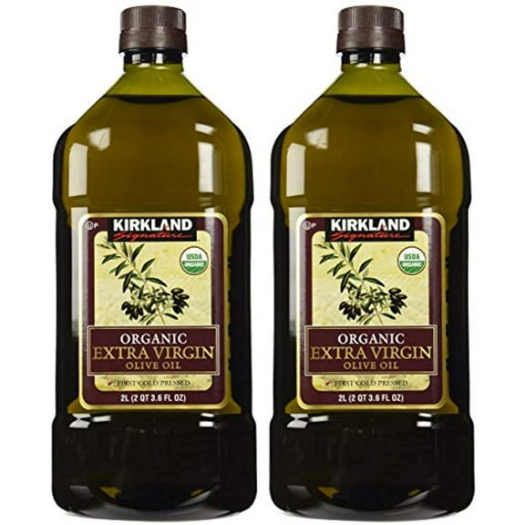 Kirkland Signature 2 x Organic Extra Virgin Olive Oil, 2 Liters - SET OF 3