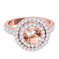 thumbnail image 3 of Mauli Jewels Rings for Women 1.85 Carat Diamond And Moragnite Ring 4-prong 14k Rose Gold, 3 of 6