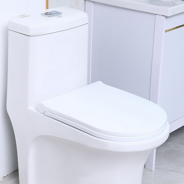 Toilet Lid Cover Stretch Elastic Polyester Soft Seat Protector 16.9x22.8in Fits All Toilets U O Elongated Shapes Machine Washable White Black Green Red Brown Gray