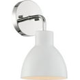 thumbnail image 4 of 60/6781 Nuvo Lighting Sloan-1 Light Bath Vanity-5.88 Inches Wide by 10.38 Inches High-Polished Nickel Finish-Matte White Shade Color, 4 of 5