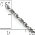 thumbnail image 5 of 14K White Gold Jbsp's 1.3mm Diamond-Cut Rope Chain (20 X 1.3) Made In Peru 7071-20, 5 of 5