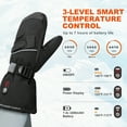 thumbnail image 3 of ThxToms Heated Mittens Gloves for Men Women 7.4V 3200mah Rechargeable Electric Battery Heated Gloves with Touchscreen Waterproof Winter Gloves for Skiing Snowboarding Hunting Fishing,S, 3 of 6