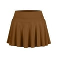 thumbnail image 6 of Nisorays Women's Active Athletic Skort Lightweight Tennis Skirt Perfect for Running Training Sports Golf Brown L, 6 of 8