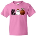 thumbnail image 3 of Inktastic Boo Halloween Ghost and Plaid Pumpkin Youth T-Shirt, 3 of 5