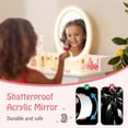 thumbnail image 3 of Pemberly Row Vanity Set w/ Lighted Mirror Chair 2 Color LED Lighting Makeup, 3 of 8