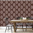 thumbnail image 5 of S4Sassy Paisley Floral Wallpaper - Brown Wall Covering, 25" X 240" Self-Adhesive Vinyl Walls Paper, Wall Wrap, Easy Diy Walls Covering For Farmhouse Bedroom, Living Room, Cabinets, Living Spaces, 5 of 9