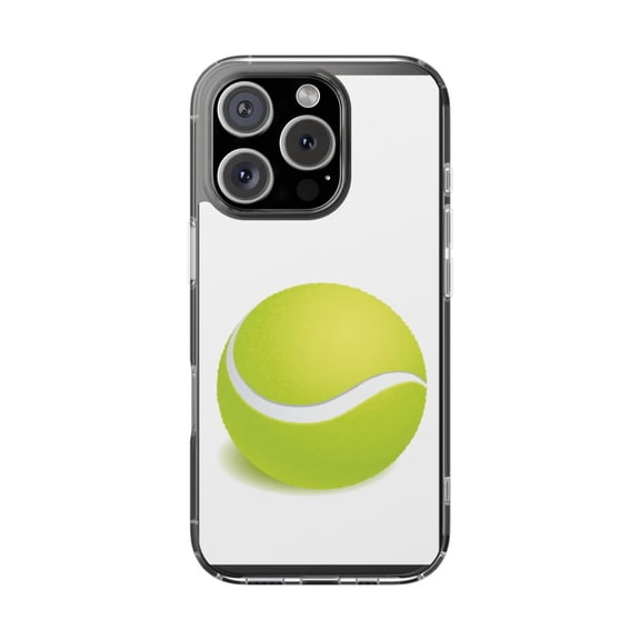 Clear Hybrid Shockproof Case for Apple iPhone 16 PRO - Bright Green Tennis Ball Design