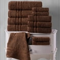 thumbnail image 5 of Jumbo Large Bath Sheets Towels 2 Pack Soft and Absorbent, 100% Cotton Towels (Brown, Bath Sheet), 5 of 7