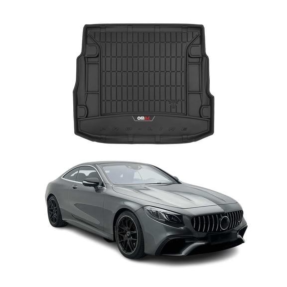 OMAC Premium Cargo Mats Liner for Mercedes S Class C217 Coupe 2015-2021 Black