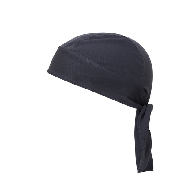 TOPTIE Do Rag Cycling Pirate Hat Cooling Helmet Liner Skull Cap Headwear-Dark Grey