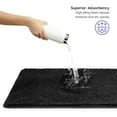 thumbnail image 5 of Tafts THIQQ Memory Foam Bathroom Rugs and Mats Sets, Ultra Soft Chenille Microfiber, Absorbent Non-Slip Machine Washable Shaggy Rugs, Bath Mat for Bathroom, Shower & Tub, Midnight Black, 5 of 6