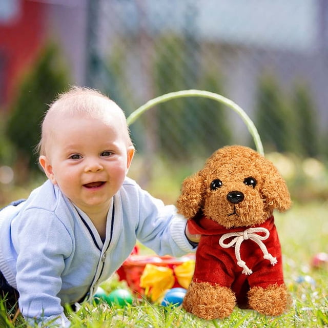 Poupée Peluche Chiot Peluche Peluche Chien Chiffon Poupée Mignon Mignon Trompette Simulation Animal Poupée