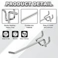 thumbnail image 3 of Uxcell 20 Pcs Crochets pour Panneau Perforé, Kit de Crochets pour Panneau Perforé de 3,9 Pouces pour Rangement d'Outils de Garage, Ton Argenté (1,2mm Dia), 3 of 7