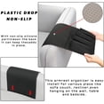 thumbnail image 5 of Sofa Armrest Organize remote holder bedside caddy organizer with 5 pockets，non-slip couch remote control holder couch armchair caddy accessories ( 35"x12.4"), 5 of 7