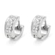 thumbnail image 4 of 28 estilos diferentes de pendientes de aro de titanio y acero inoxidable con diamantes de imitación, BE0272, 4 of 4