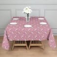 thumbnail image 3 of Pink Unicorn Heart Crescent Pattern Square Tablecloth,Waterproof Square Table Cover,Wipeable Spillproof Washable Table Cover for Home Kitchen Party Decor 52"x52"(132x132cm), 3 of 6