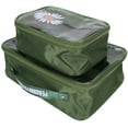 thumbnail image 1 of 2pcs Makeup Storage Bag PVC Transparent Toiletry Travel Cosmetic Bag Portable Makeup CaseGreen, 1 of 14