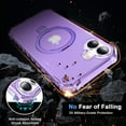 thumbnail image 6 of for iPhone 16 Plus Case, [Compatible with MagSafe][Anti-Yellowing][Military-Grade Protection] Shockproof Corner Enhanced Protection Magnetic Phone Case for iPhone 16 Plus,Purple, 6 of 6