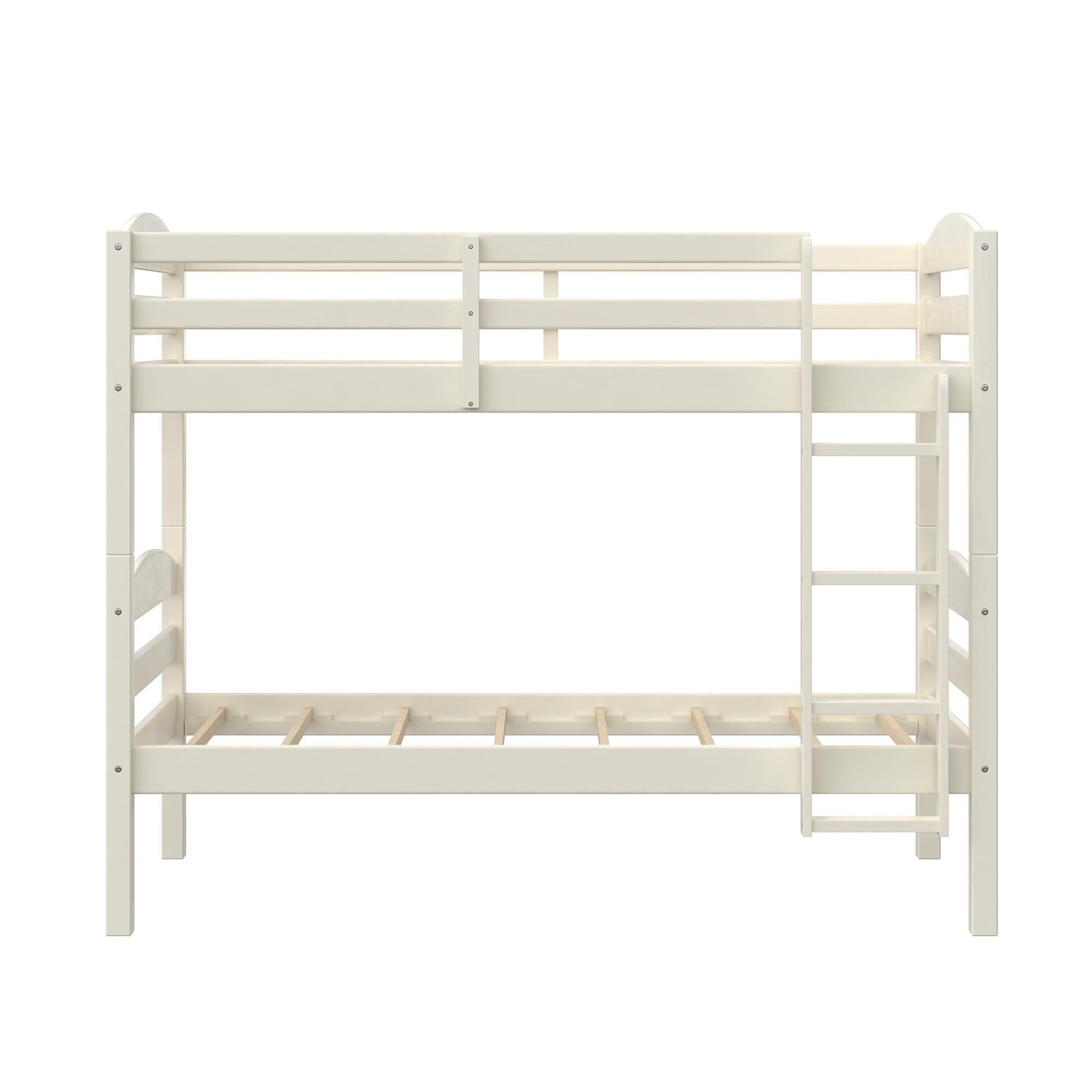 Convertible Solid Wood Bunk Bed, White for Twins by Jamaica Ubuy