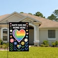 thumbnail image 2 of Amhnf Hate Has No Home Here Rainbow Heart Garden Flag For Home Outdoor Garden Yard Decor 12x18 inch, 2 of 5