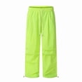 thumbnail image 5 of Women Quick Dry Casual Sweat Pants, Elastic Drawstring High Waist Wide Leg Trousers, Lightweight Breathable Joggers for Sports Street Daily Wear Green XXL(XXL), 5 of 6