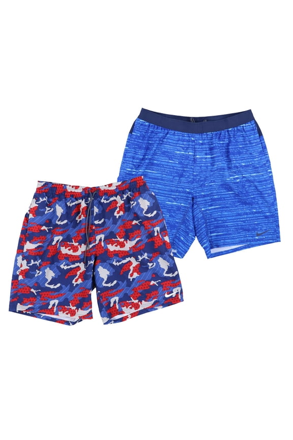 Mens Swim Trunks Swimsuit Bottoms Bathing Suit Summer Pockets Blue New Nwt