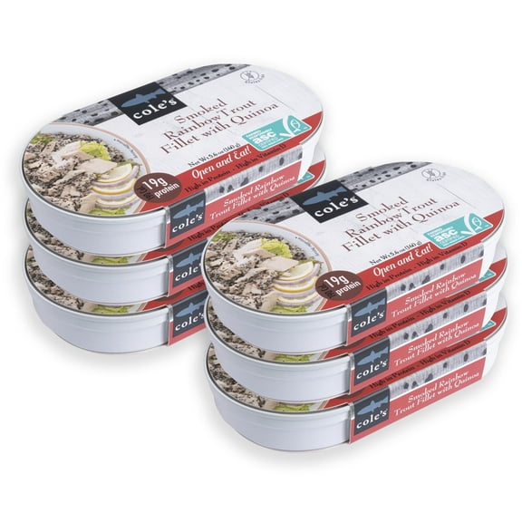 COLE´S SMOKED RAINBOW TROUT FILLET WITH QUINOA - OPEN & EAT MEAL (6 PACK)