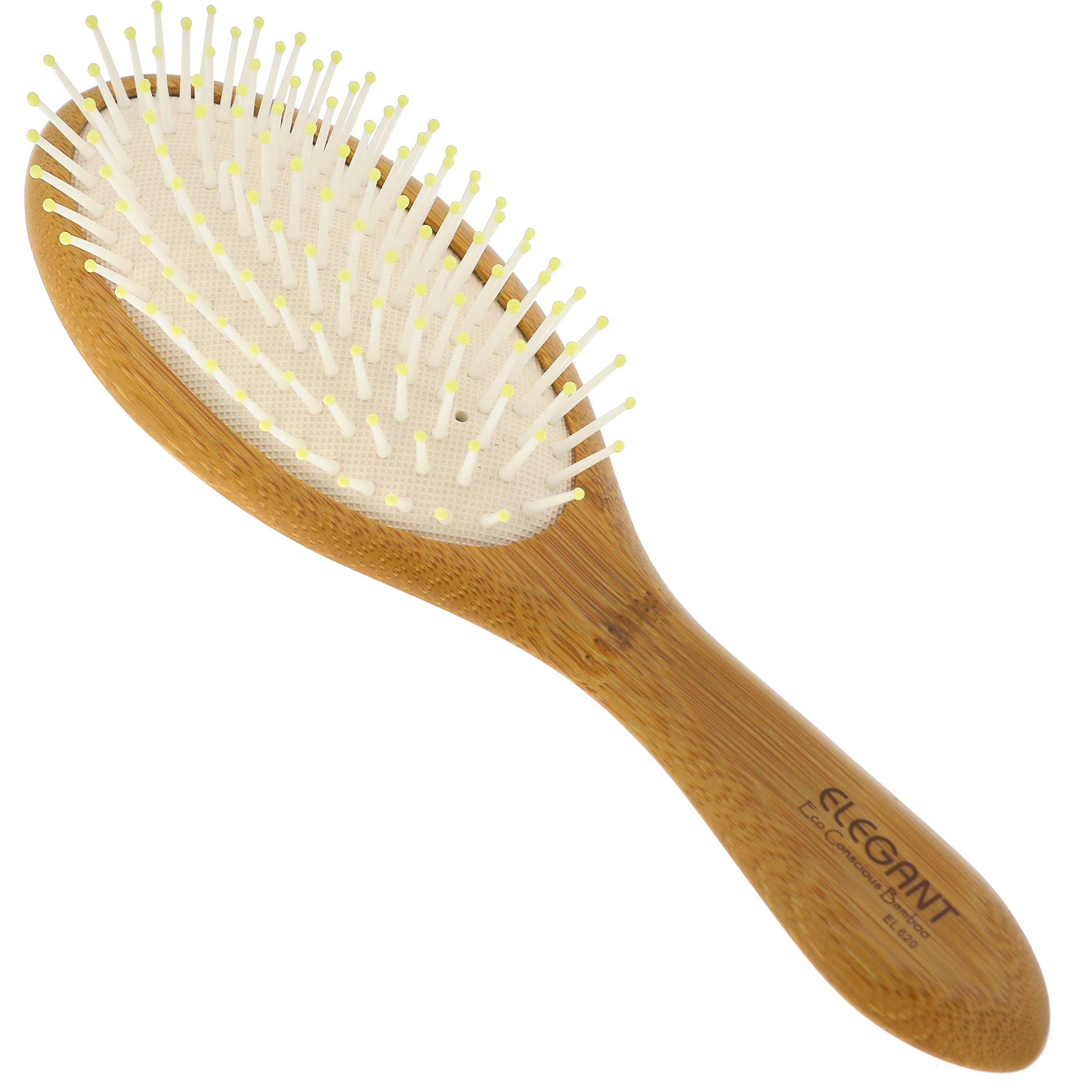 Elegant Nylon Pin Bamboo Oval Hair Brush